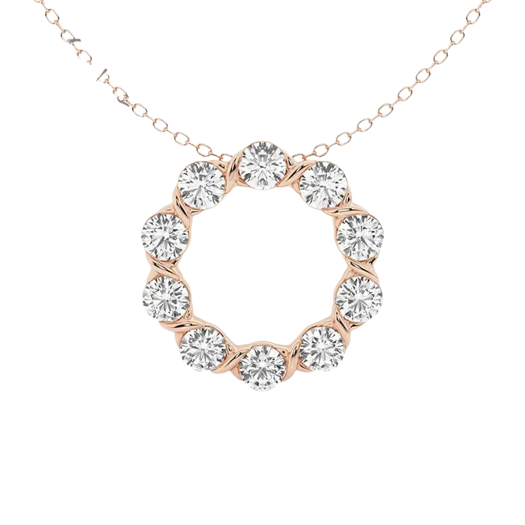 Luxury Round Brilliant Cut Diamond Necklace