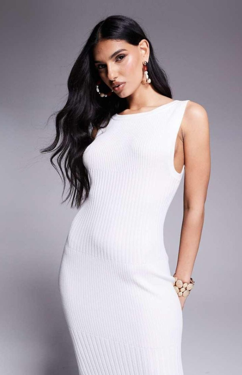 Isla Breeze Ribbed Backless Dress