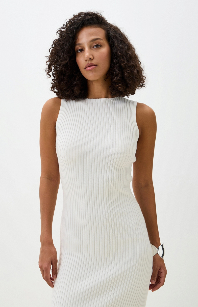 Isla Breeze Ribbed Backless Dress