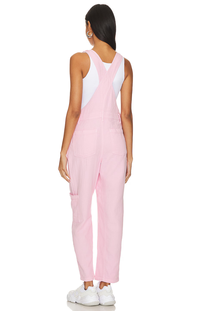 Lila’s Striped Barrel Overalls