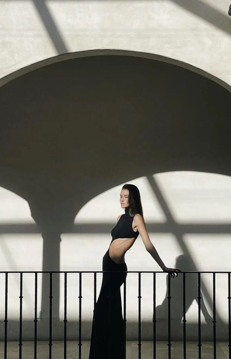 Noir Wave Cut-Out Maxi Dress