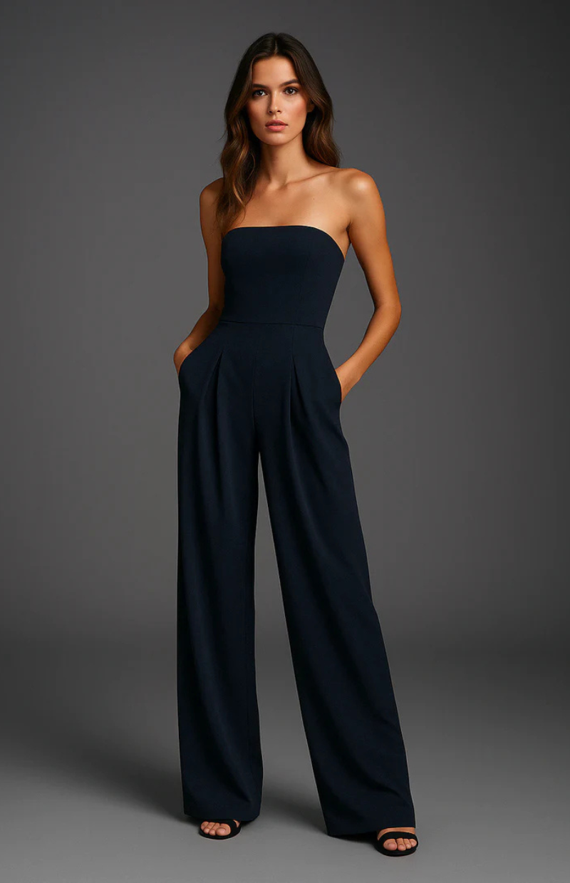 Kayla Strapless Wide-Leg Jumpsuit