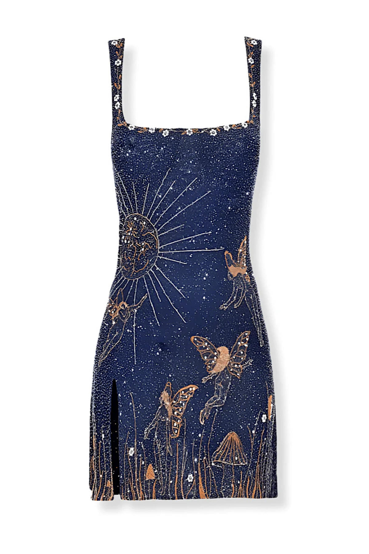 Arina Celestial Rhinestone Mini Dress