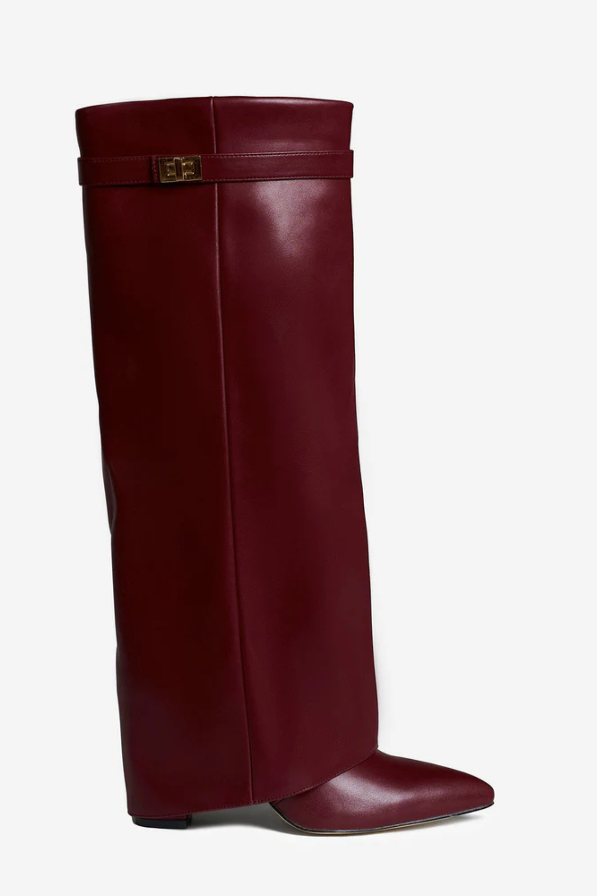 Aris Leather Fold-Over Knee Boots