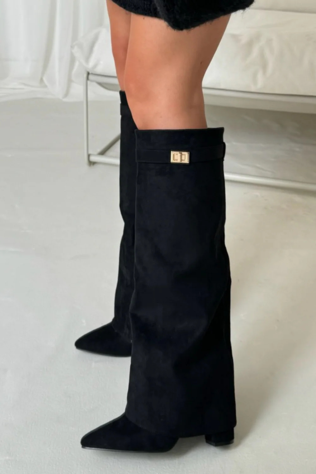 VELORA Fold-Over Knee Boots