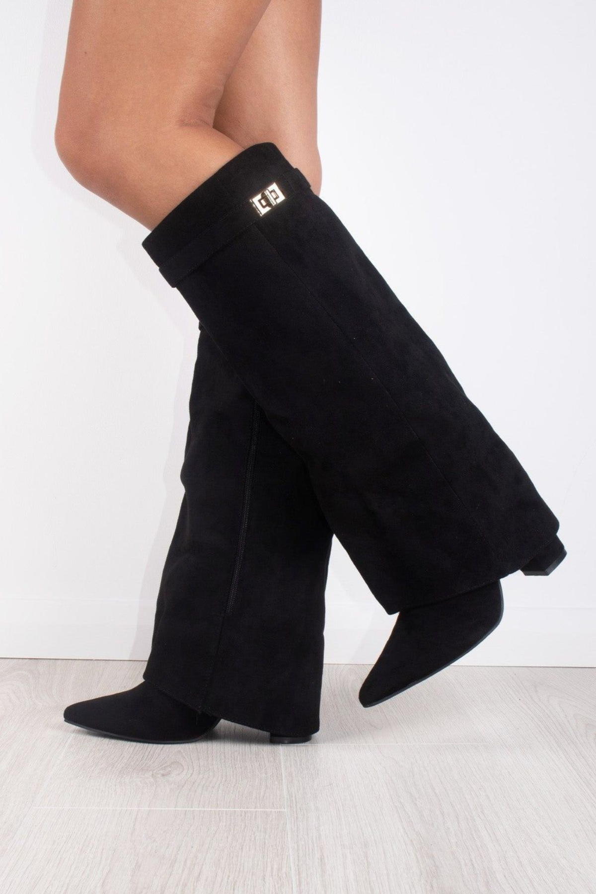VELORA Fold-Over Knee Boots