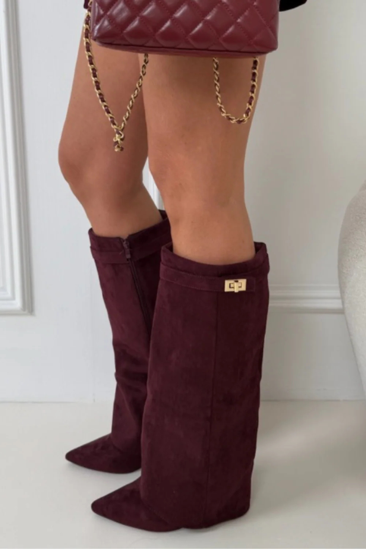 VELORA Fold-Over Knee Boots