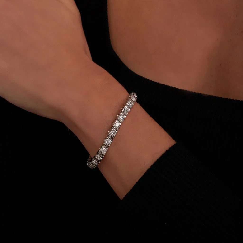 Lab Grown Diamond 18k Gold Tennis Bracelet