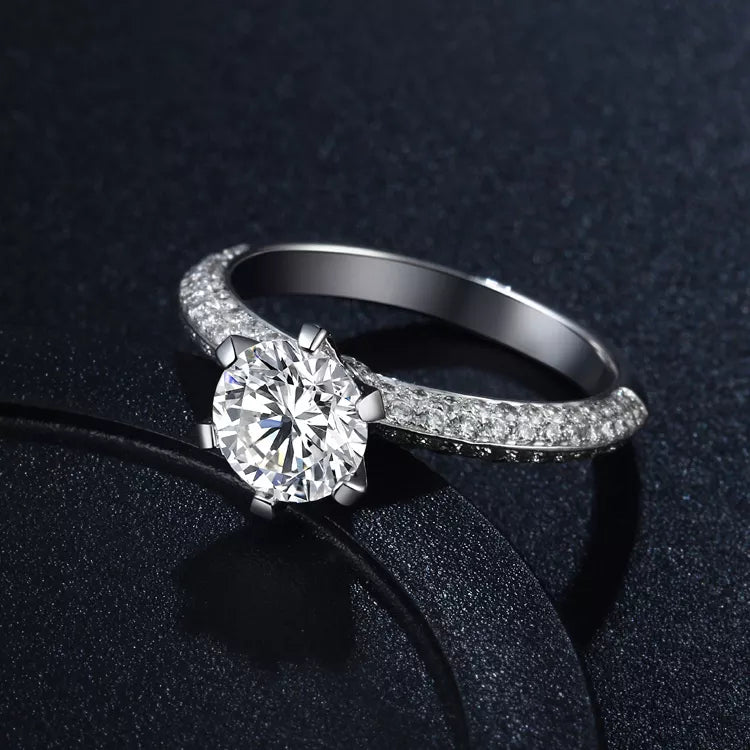 Lab Grown Diamond 18k White Gold Engagement Ring