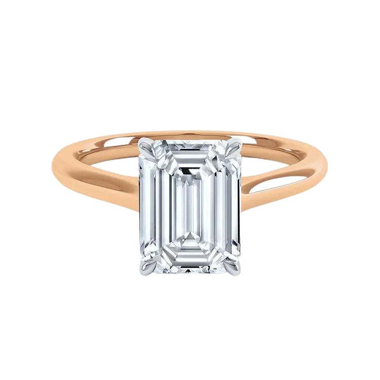 Emerald Cut Lab Grown Diamond Engagement Ring