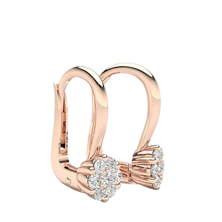 Elegant Classic Long Diamond Earrings