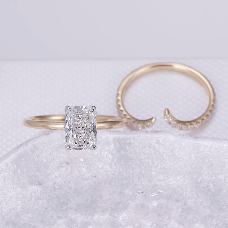 18k Gold 1.84ct Lab Grown Diamond Modern Contemporary Style Ring