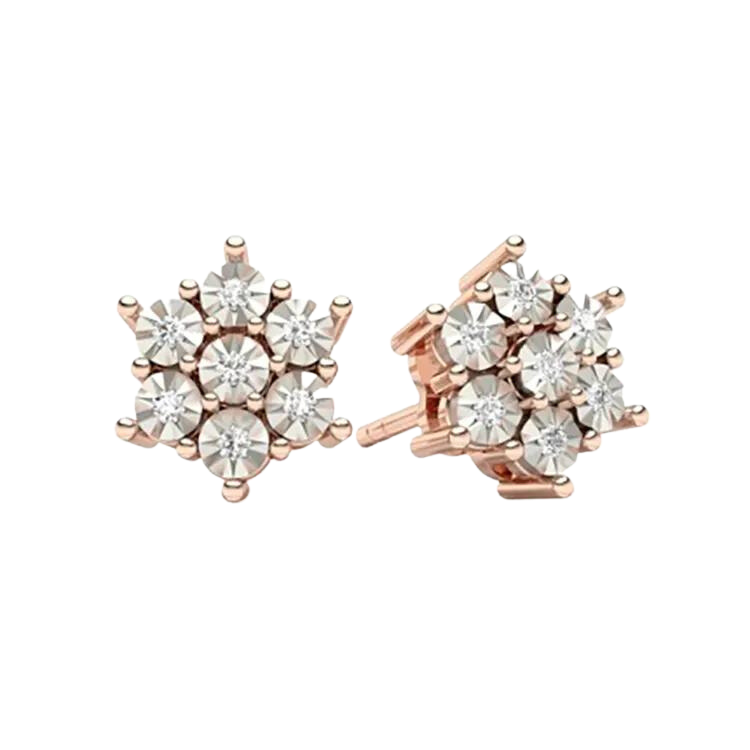 Fine 18k Gold Diamond Studs Earrings