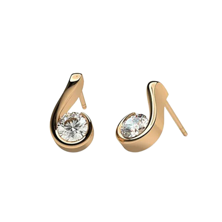 Fine 18k Gold Lab Grown Diamond Studs Earrings
