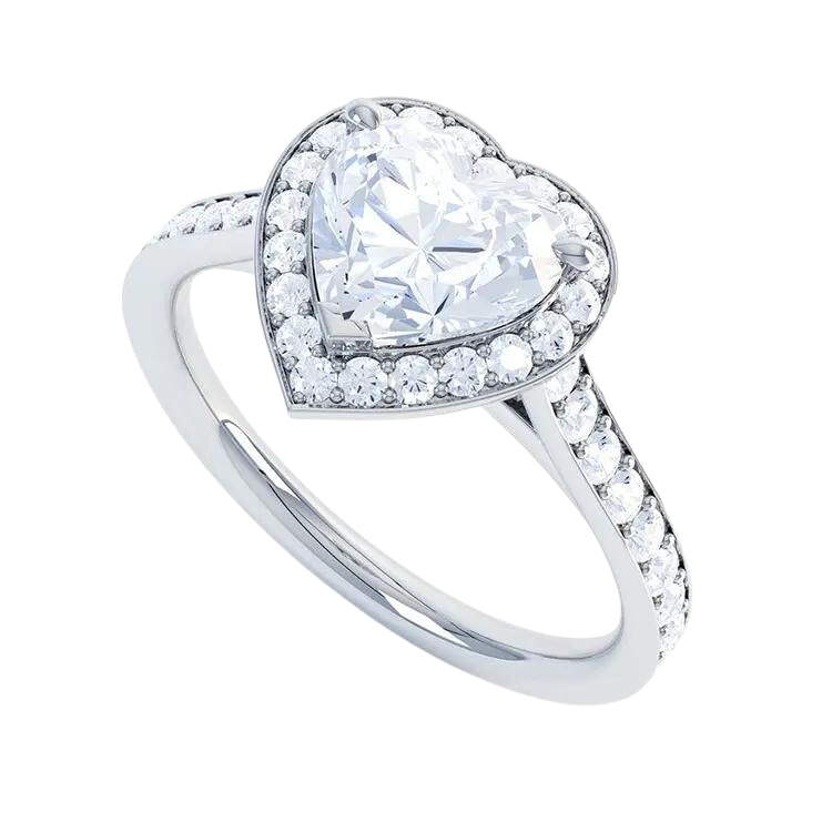 2 Carat Heart Cut Diamond Engagement Ring