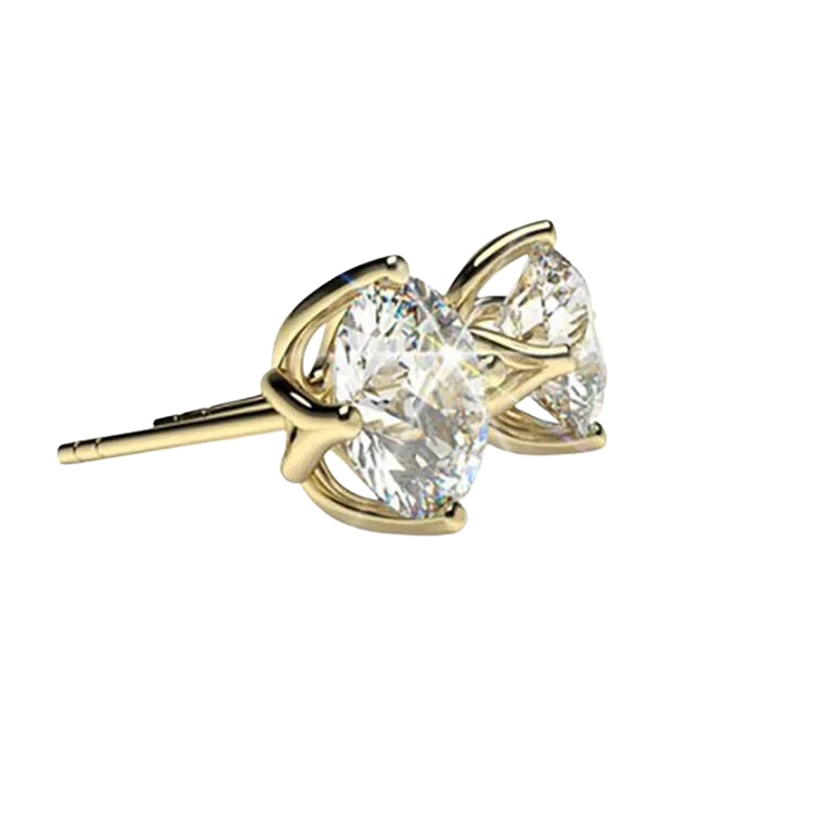 Elegant 18k Gold Diamond Studs Earrings