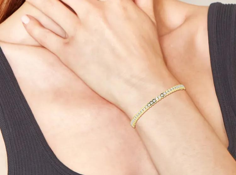 Round Brilliant Cut Tennis Lab Grown Diamond Bracelet