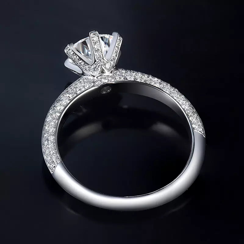 Lab Grown Diamond 18k White Gold Engagement Ring