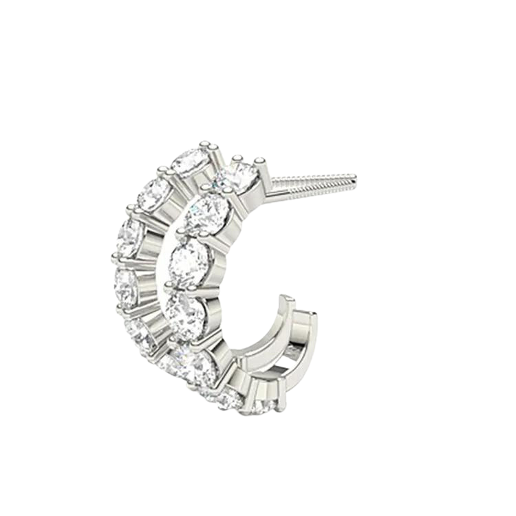 Sparkling Diamond Hoop Earrings