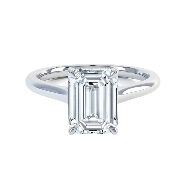 Emerald Cut Lab Grown Diamond Engagement Ring