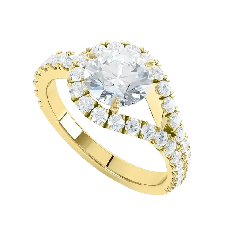 Fancy Brilliant Round Cut Diamond Ring