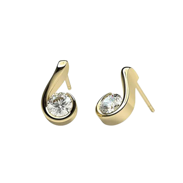 Fine 18k Gold Lab Grown Diamond Studs Earrings