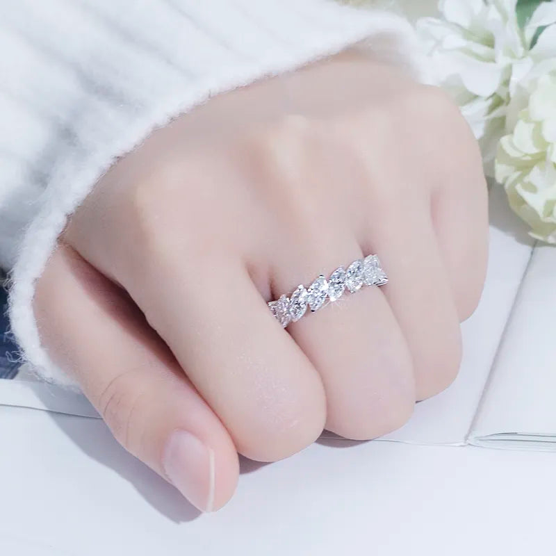 18k White Gold Unique Style Eternity Ring