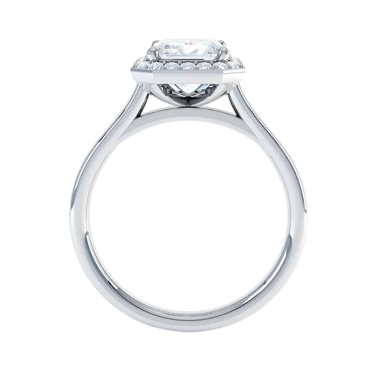 Fancy Emerald Shape Lab Grown Diamond Engagement Ring