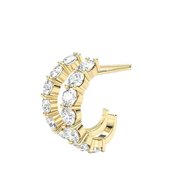 Sparkling Diamond Hoop Earrings