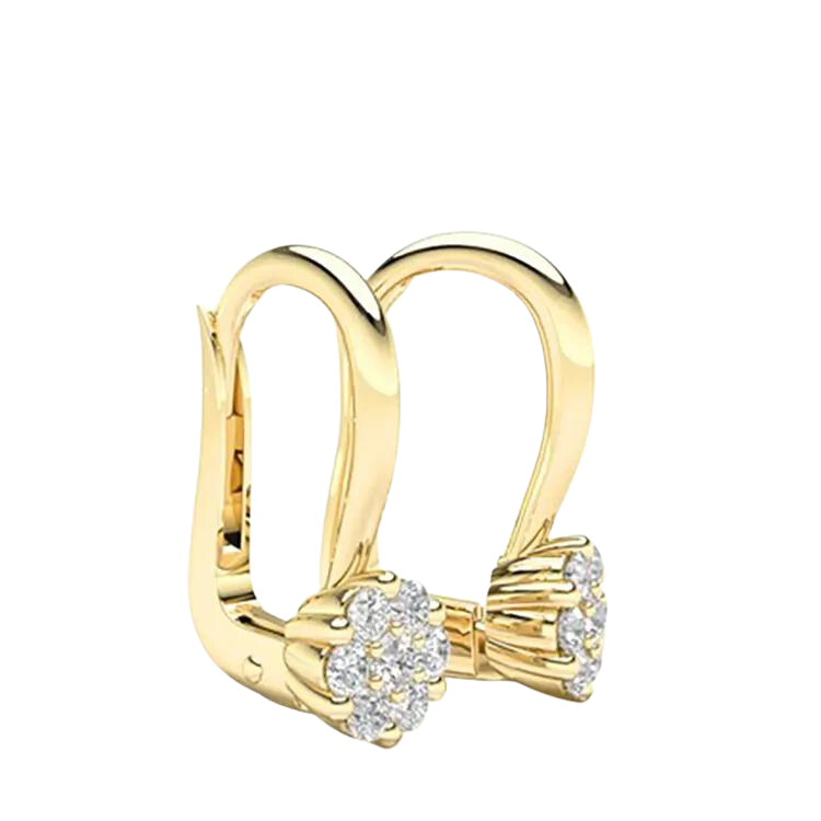 Elegant Classic Long Diamond Earrings