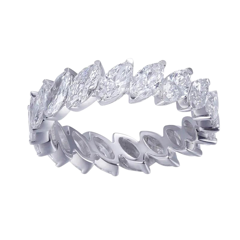 18k White Gold Unique Style Eternity Ring