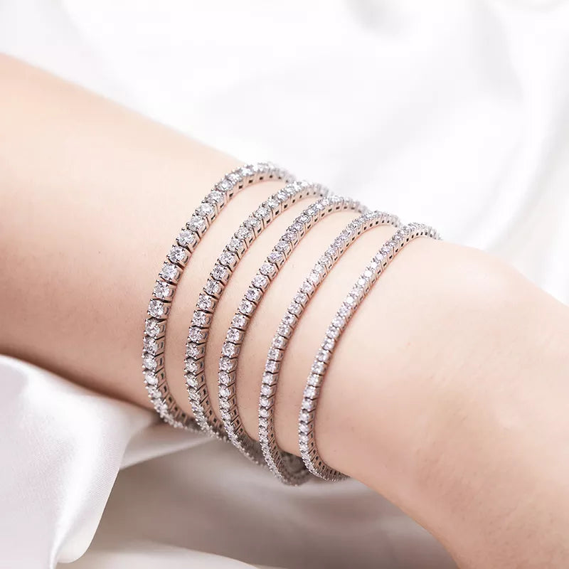 18k White Gold Lab Diamond Tennis Bracelet