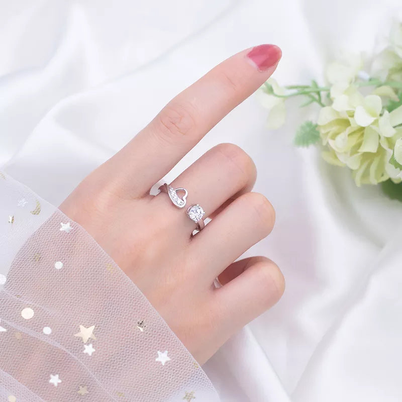 Round Design Sense 14k White Gold Lab Diamond Ring