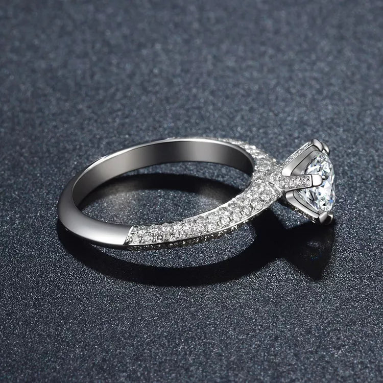 Lab Grown Diamond 18k White Gold Engagement Ring