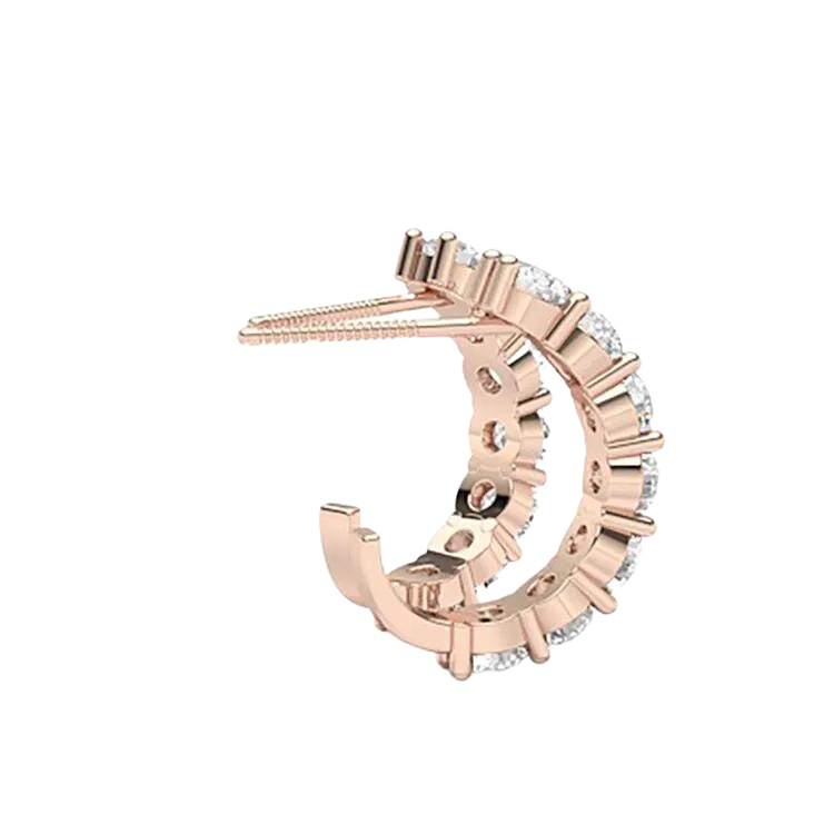 Sparkling Diamond Hoop Earrings