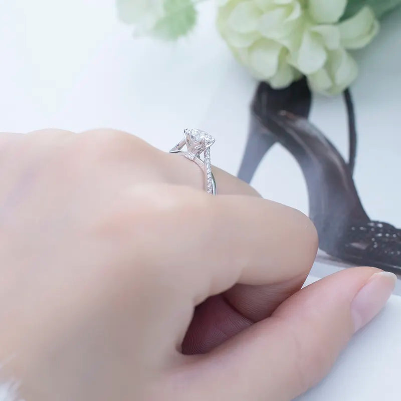 Lab Diamond Solitary Ring
