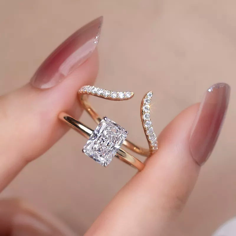 18k Gold 1.84ct Lab Grown Diamond Modern Contemporary Style Ring