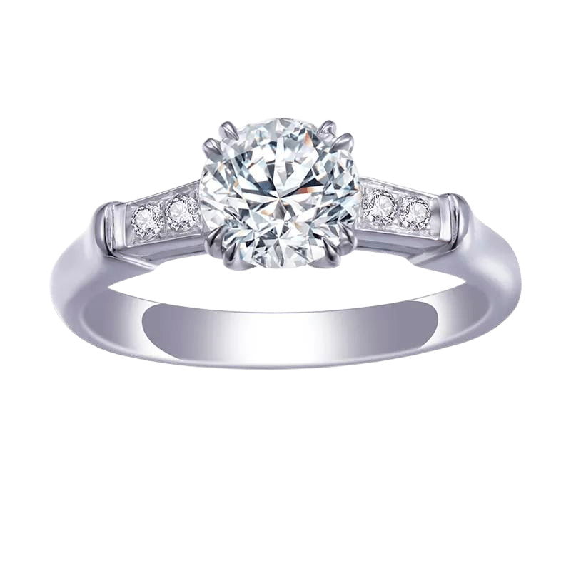 Round cut Diamond Engagement Ring