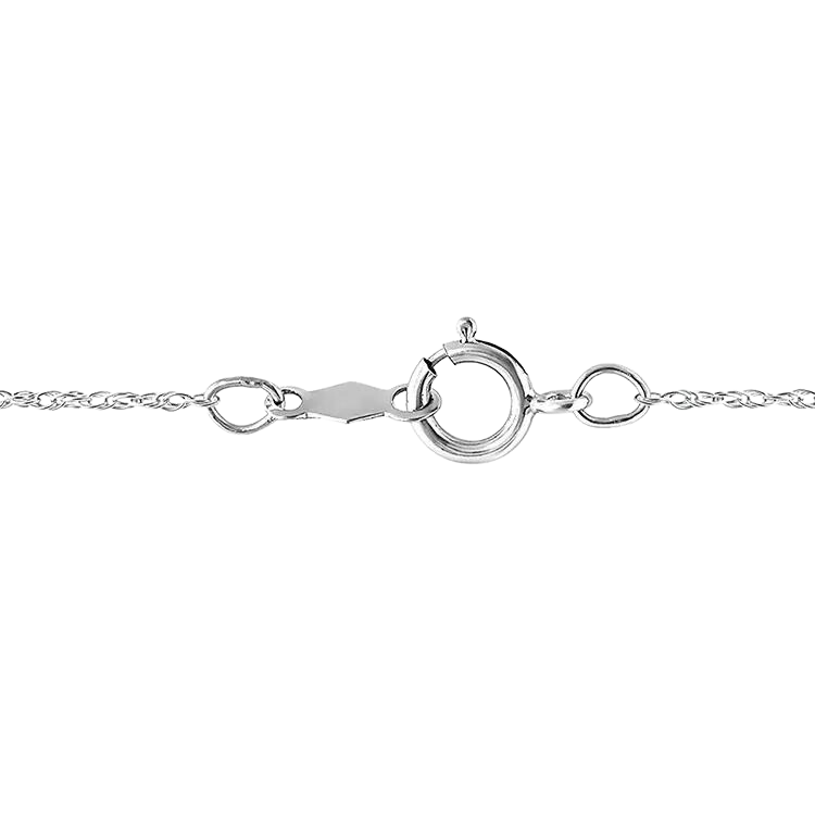 Luxury 18k White Gold Round Brilliant Cut Lab Diamond Necklace