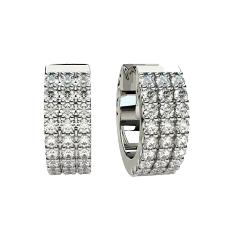 Luxury 18k Gold Diamond Studs Earrings