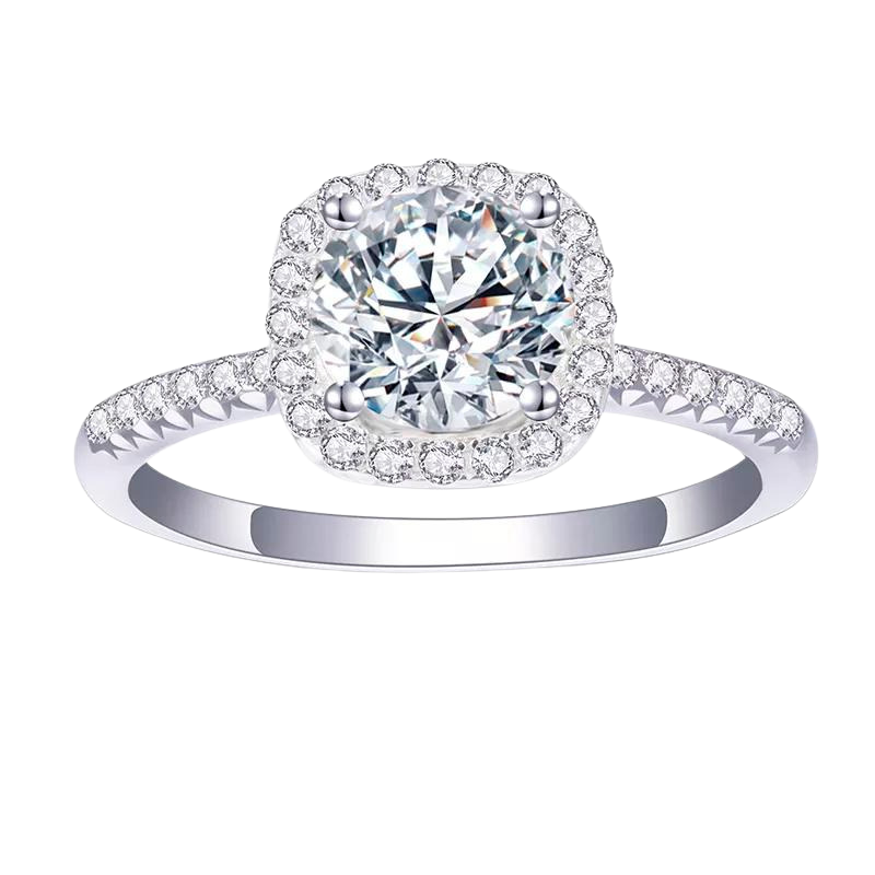1Ct Cushion Cut Diamond Engagement Ring