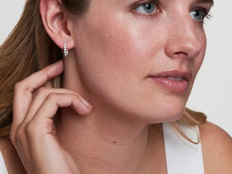 Elegant Diamond Hoop Earrings