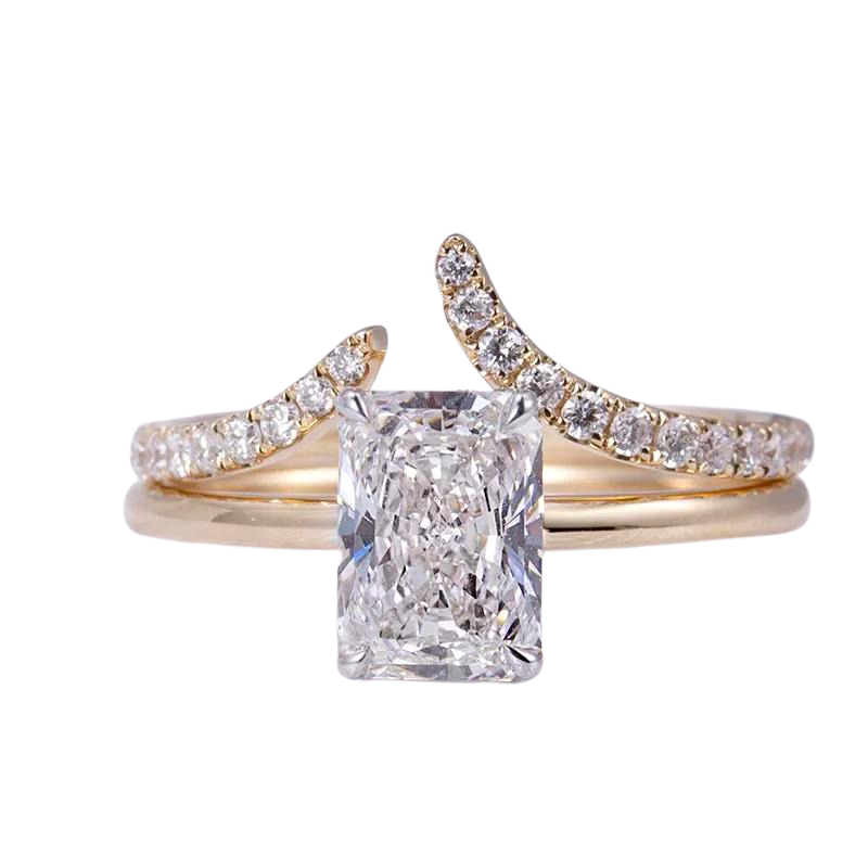 18k Gold 1.84ct Lab Grown Diamond Modern Contemporary Style Ring