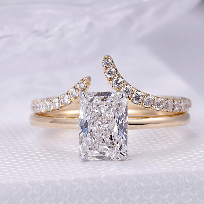 18k Gold 1.84ct Lab Grown Diamond Modern Contemporary Style Ring