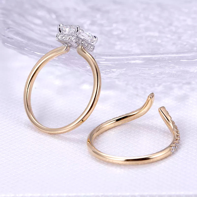 18k Gold 1.84ct Lab Grown Diamond Modern Contemporary Style Ring