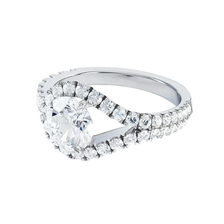 Fancy Brilliant Round Cut Diamond Ring