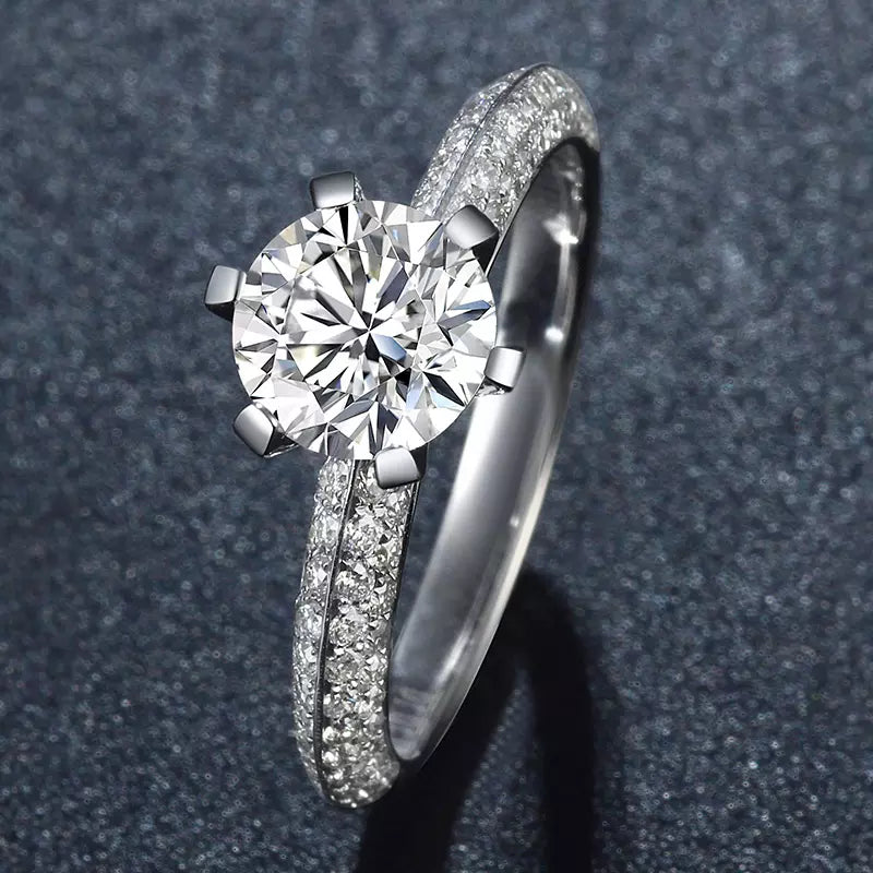 Lab Grown Diamond 18k White Gold Engagement Ring
