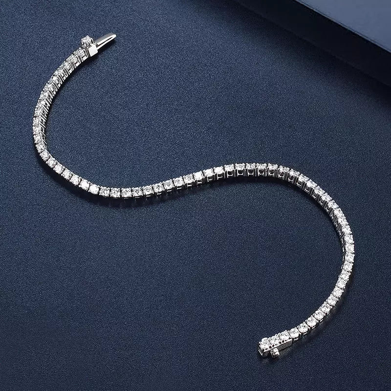 Lab Grown Diamond 18k Gold Tennis Bracelet