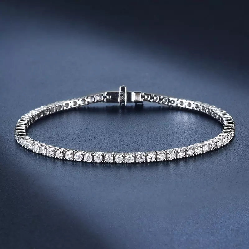 Lab Grown Diamond 18k Gold Tennis Bracelet