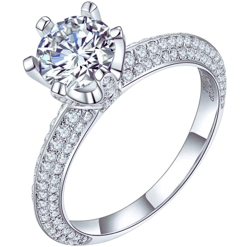 Lab Grown Diamond 18k White Gold Engagement Ring